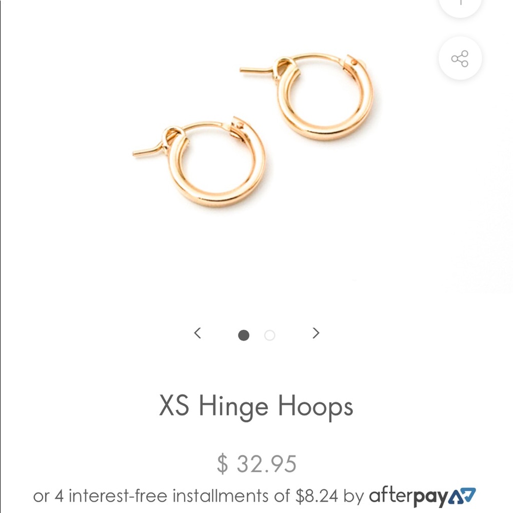 MAY MARTIN XS HINGE HOOPS IN GOLD